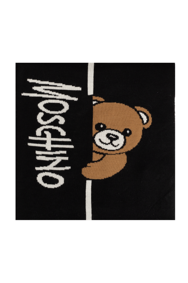 Scarf with a characteristic teddy bear motif od Moschino