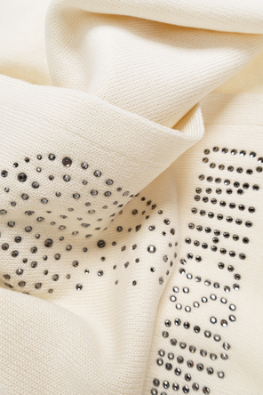 Moschino Wool scarf with shimmering sequins