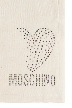 Moschino Wool scarf with shimmering sequins