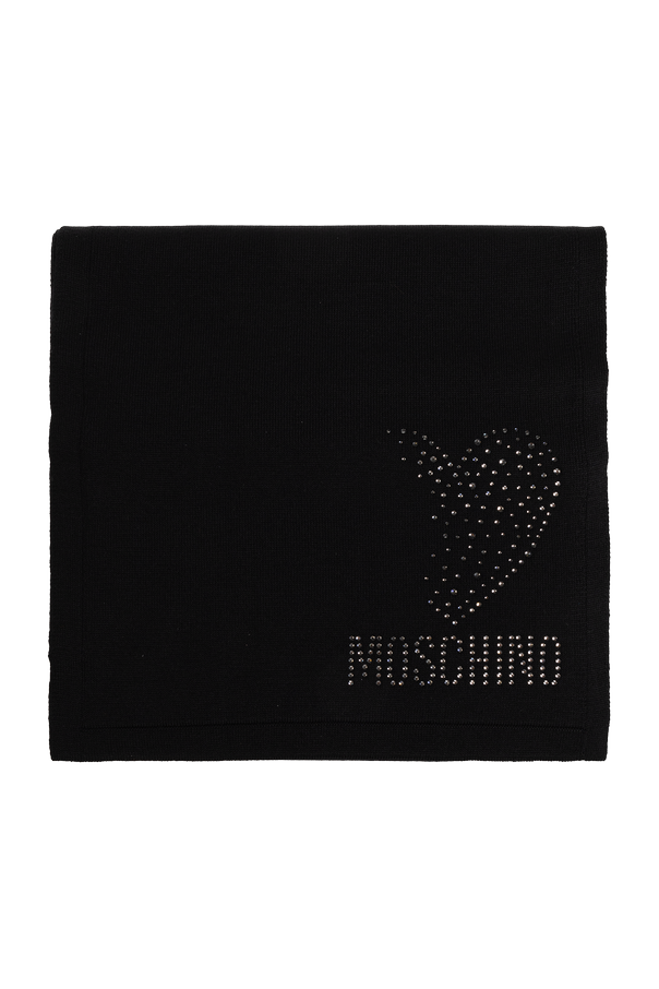 Wool scarf with sparkling sequins od Moschino