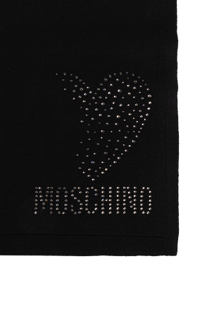 Moschino Wool scarf with shimmering sequins