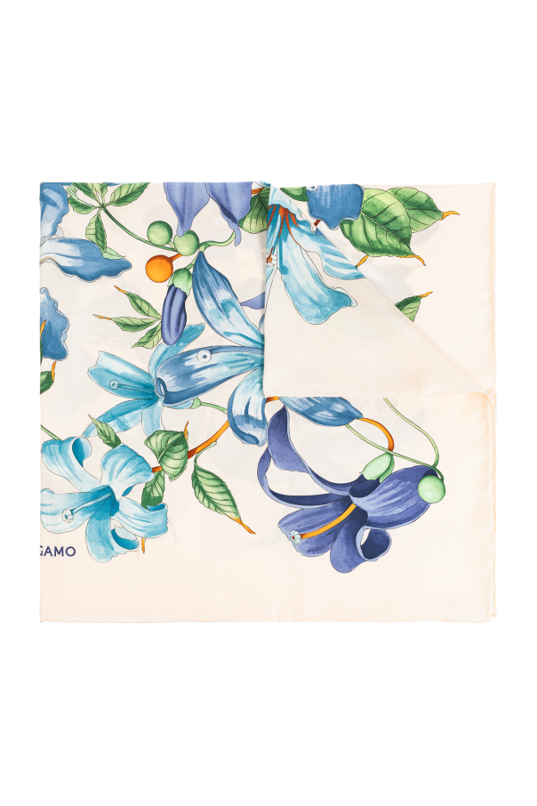 Silk shawl with floral motif od FERRAGAMO