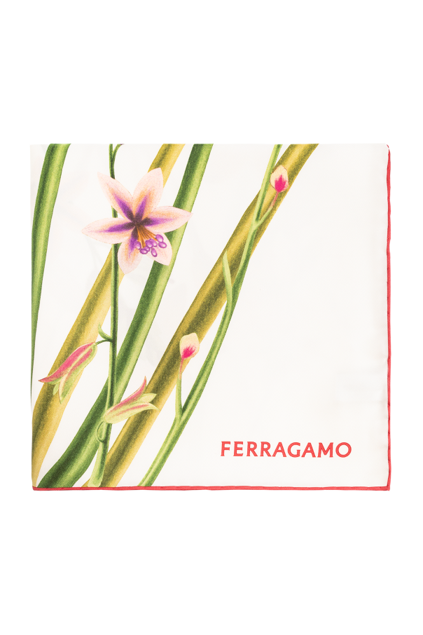 Silk shawl with floral motif od FERRAGAMO