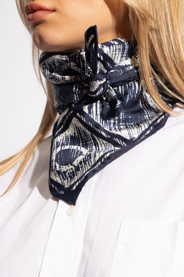 FERRAGAMO Silk shawl with logo