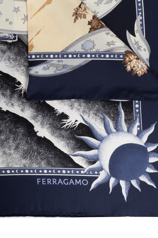 FERRAGAMO Silk scarf with print
