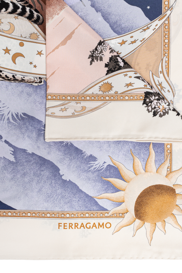 FERRAGAMO Silk Scarf with Print
