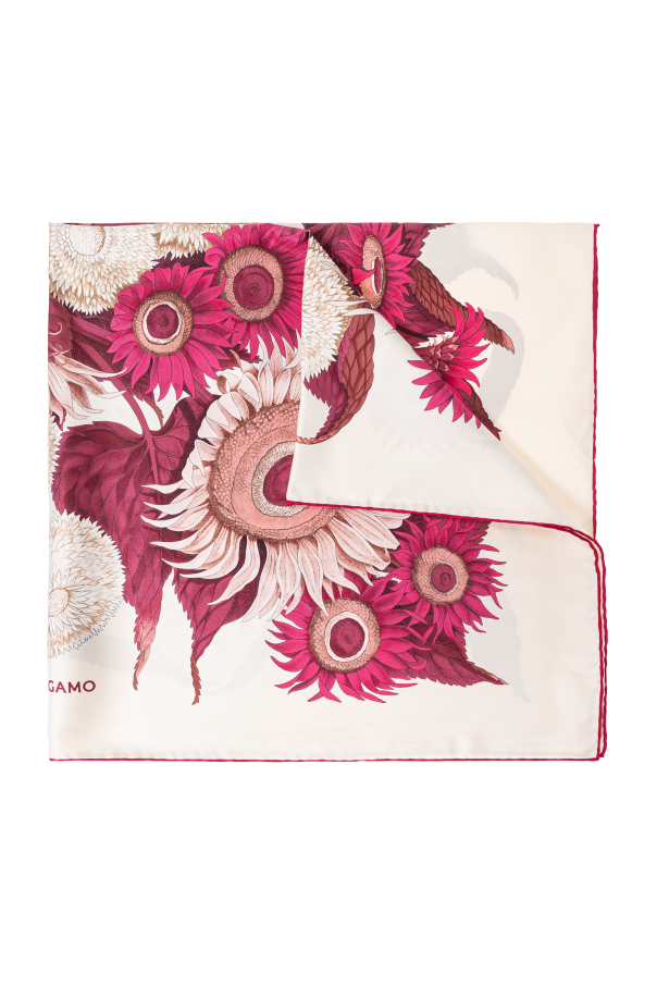 FERRAGAMO Silk scarf with print