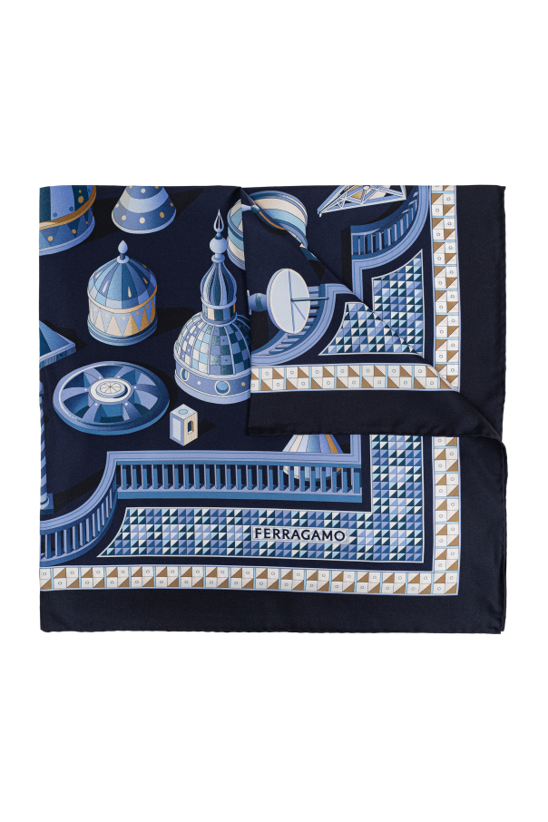 Silk scarf with print od FERRAGAMO