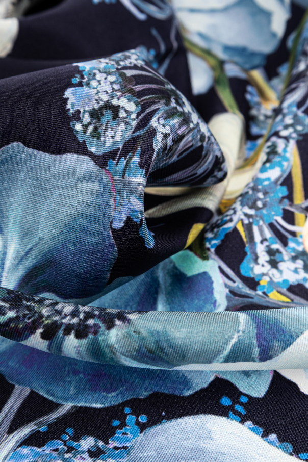 FERRAGAMO Pañuelo de seda con motivo floral