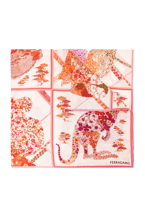 Silk scarf with print od FERRAGAMO