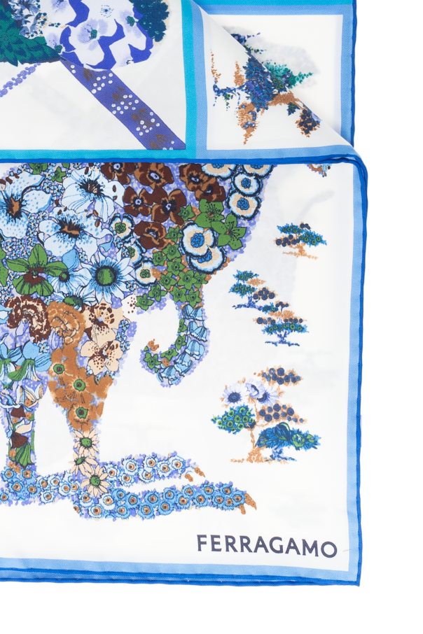FERRAGAMO Silk scarf with print