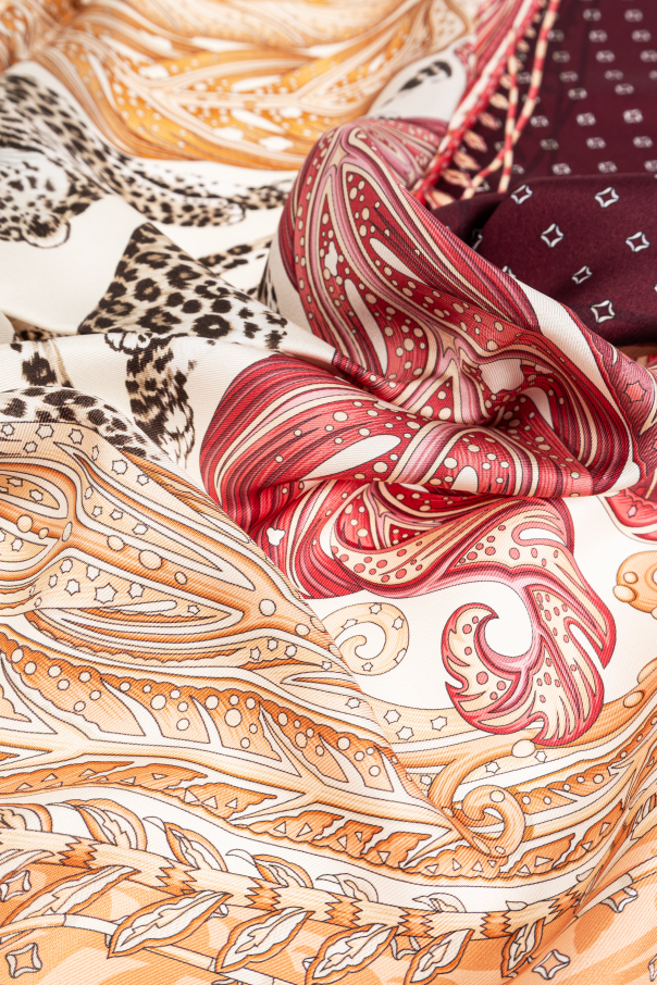 FERRAGAMO Jedwabna chusta z nadrukiem