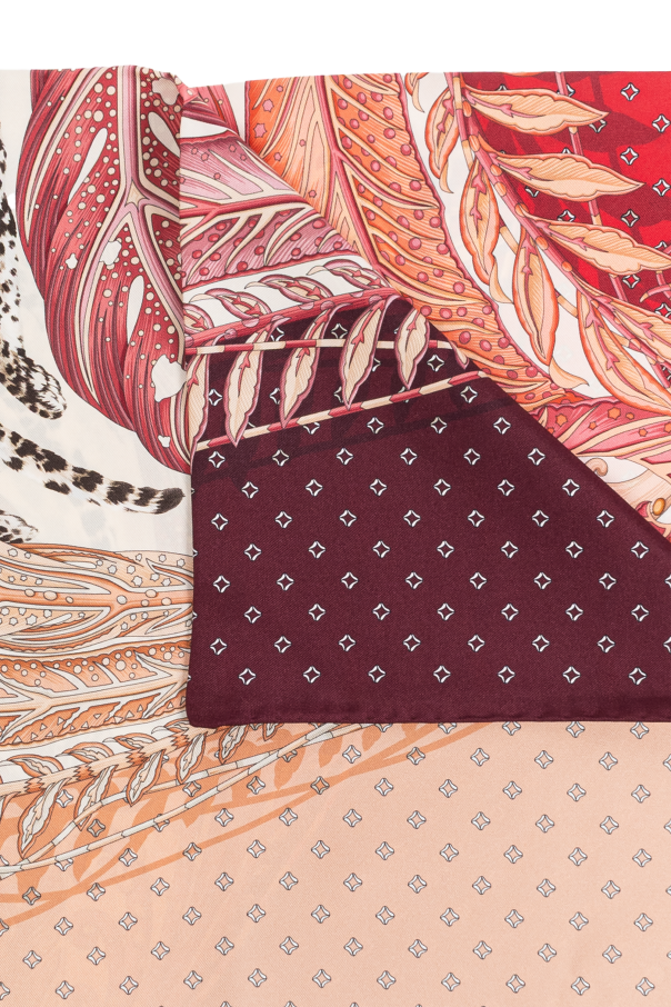 FERRAGAMO Jedwabna chusta z nadrukiem