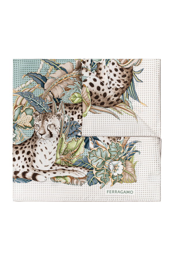 FERRAGAMO Pañuelo de seda con estampado