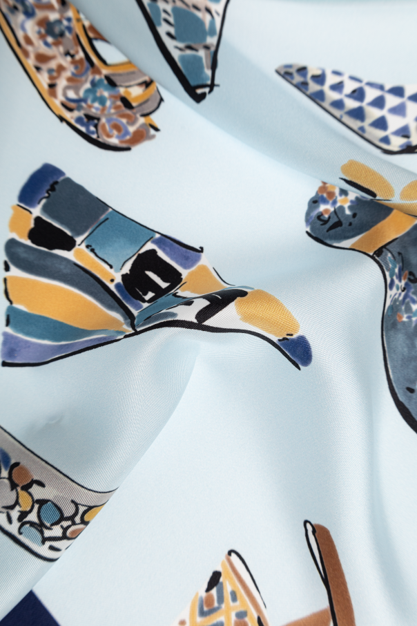 FERRAGAMO Silk scarf with print