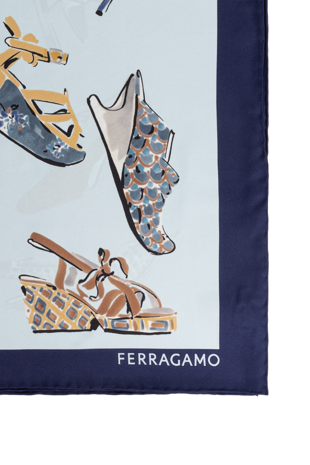 FERRAGAMO Silk scarf with print