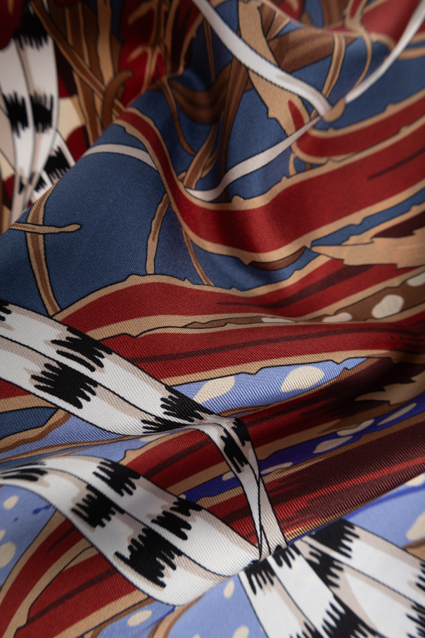 FERRAGAMO Silk scarf with print
