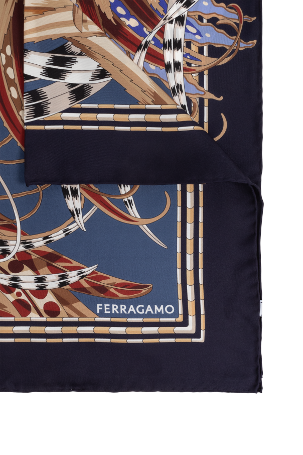 FERRAGAMO Silk scarf with print