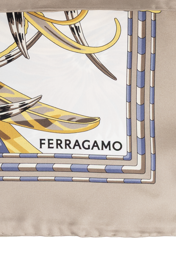 FERRAGAMO Jedwabna chusta z nadrukiem