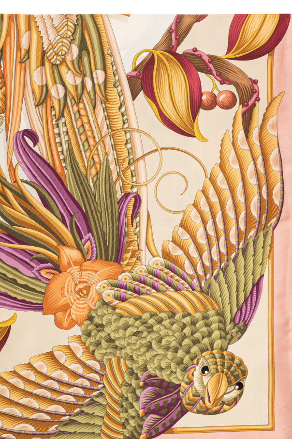 FERRAGAMO Silk scarf with floral motif
