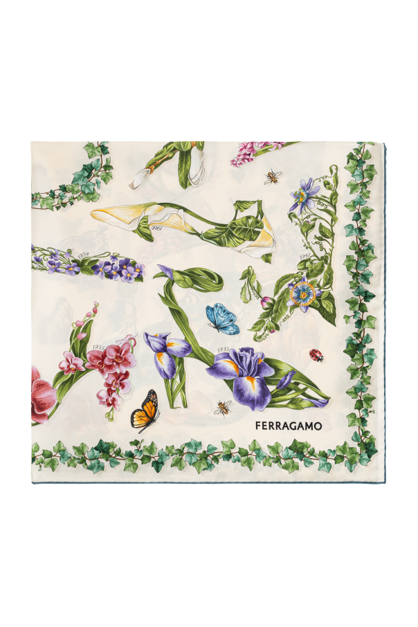 Silk scarf with floral motif od FERRAGAMO
