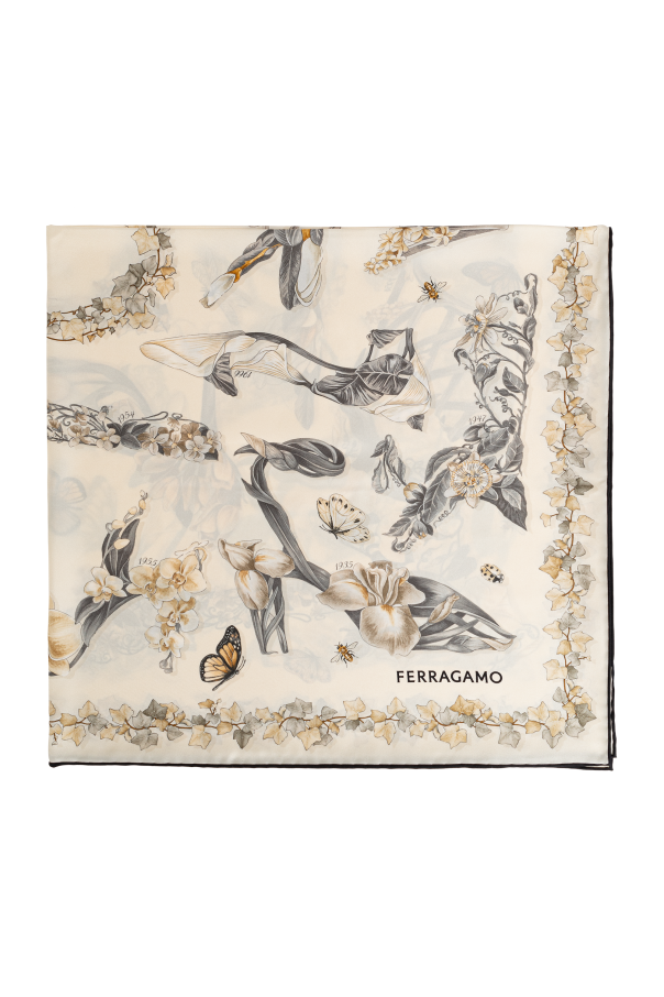 Silk scarf with floral motif od FERRAGAMO