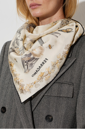 Silk scarf with floral motif od FERRAGAMO