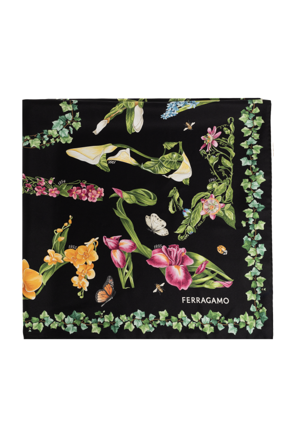 Silk scarf with floral motif od FERRAGAMO