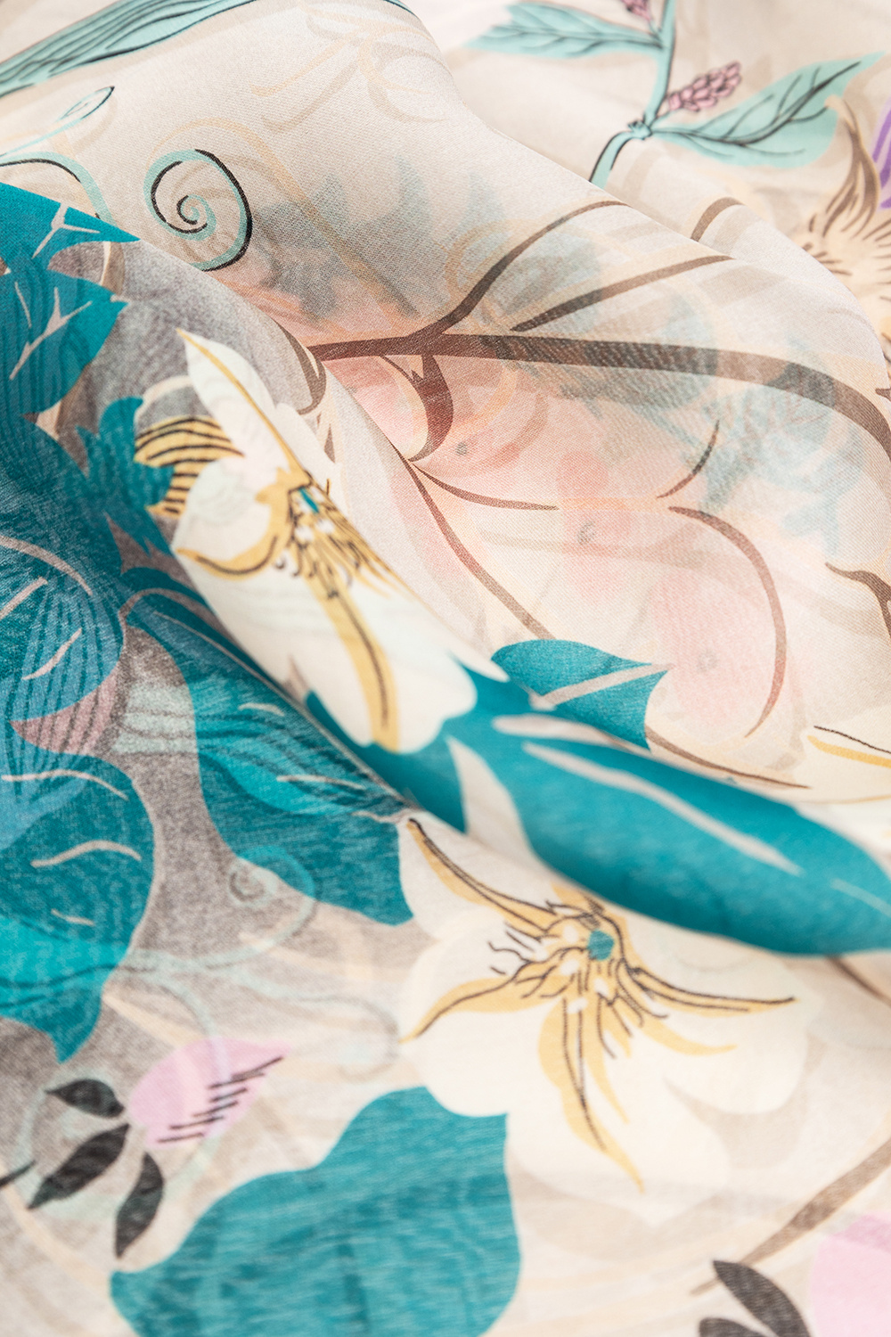 Silk Versace Inspired Designer Italian Print Fabric, Digital Prints,  Multicolour