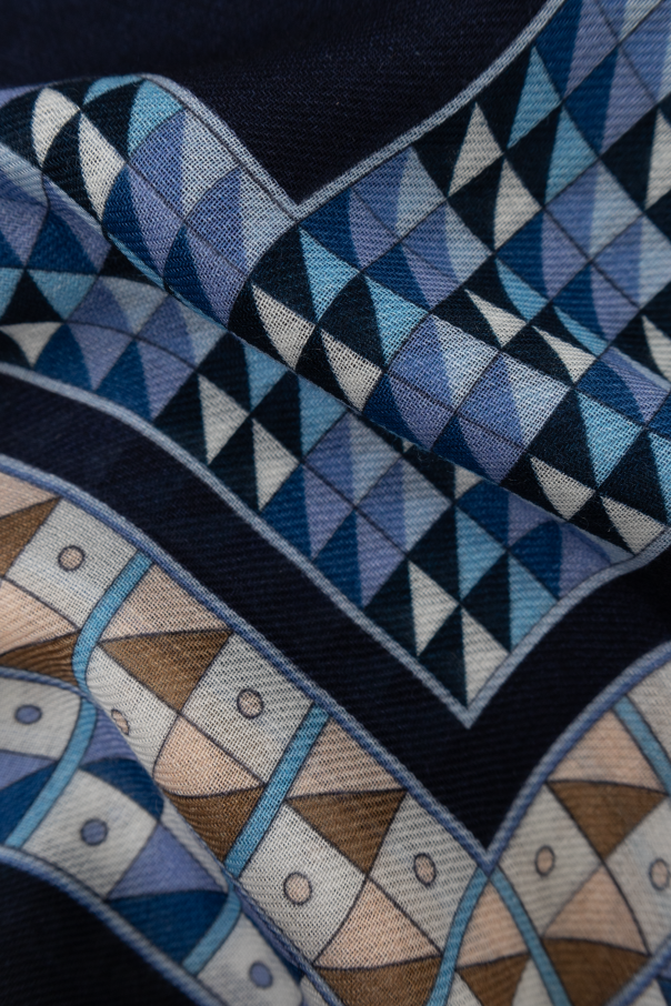 FERRAGAMO Cashmere scarf with print