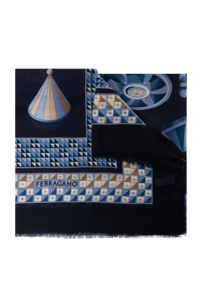 Cashmere scarf with print