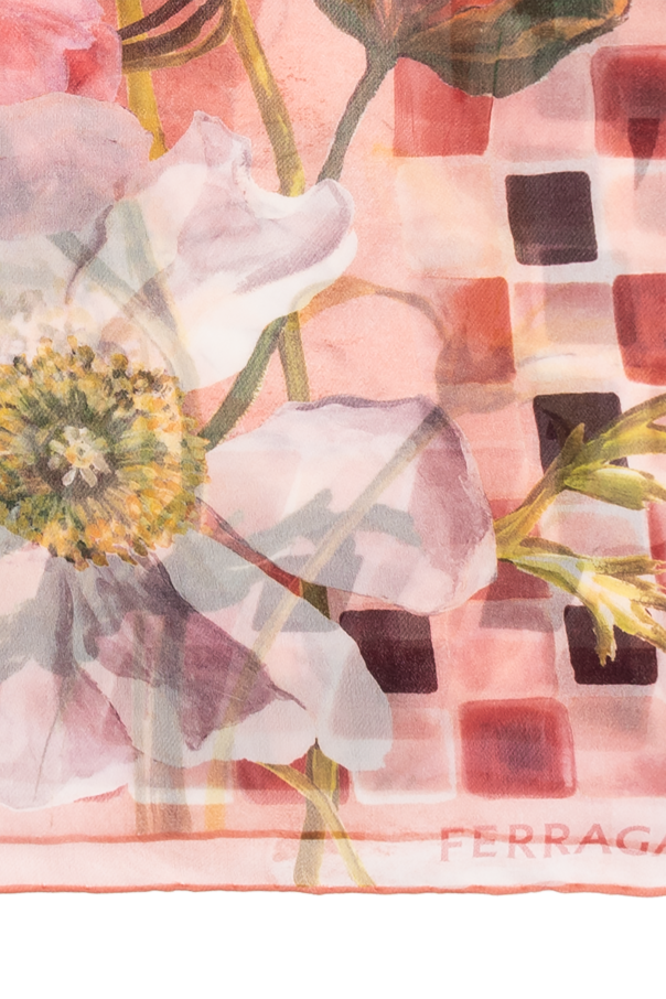FERRAGAMO Seidenschal mit Blumenmuster