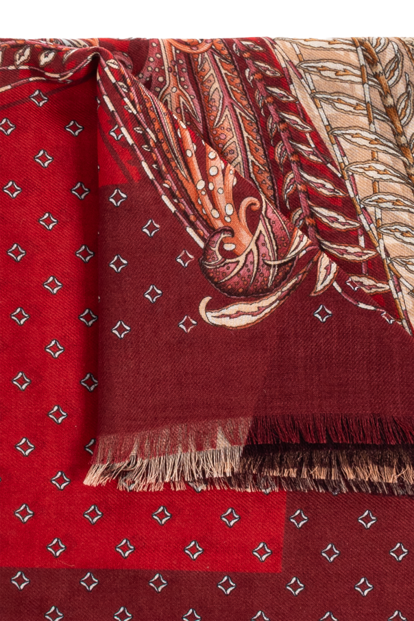 FERRAGAMO Cashmere scarf with print