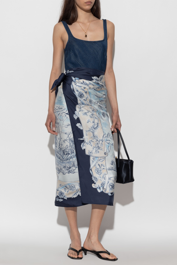 FERRAGAMO Seiden-Pareo mit Blumenmuster