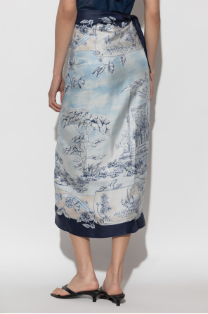 FERRAGAMO Seiden-Pareo mit Blumenmuster