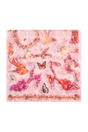 Seidenschal mit Blumenmuster