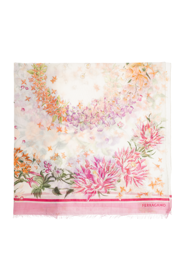 Scarf with floral motif od FERRAGAMO