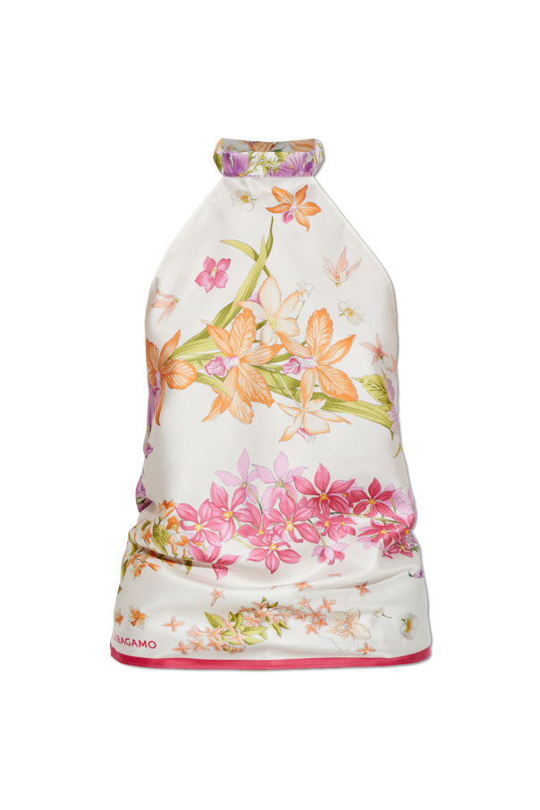 Silk top with open back od FERRAGAMO