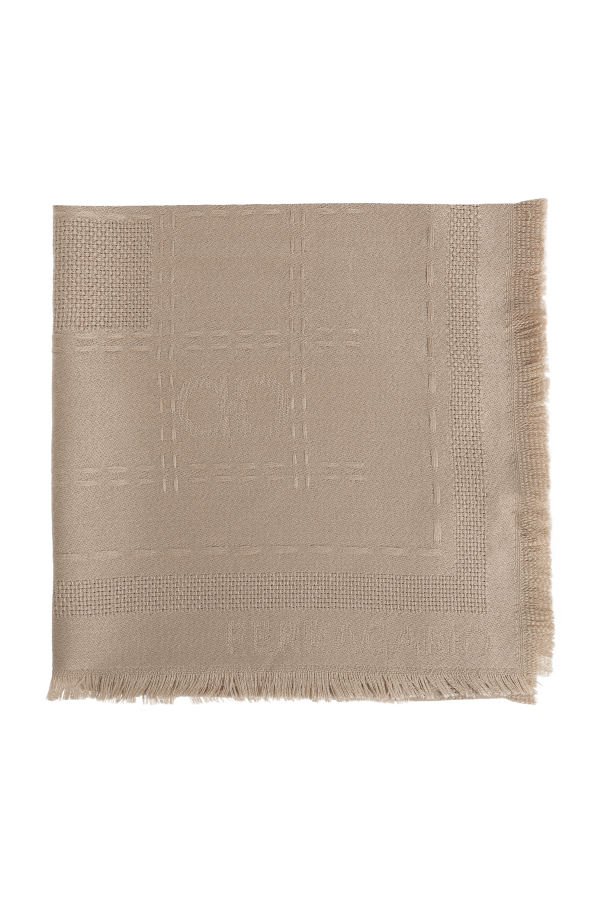 Wool scarf with logo od FERRAGAMO