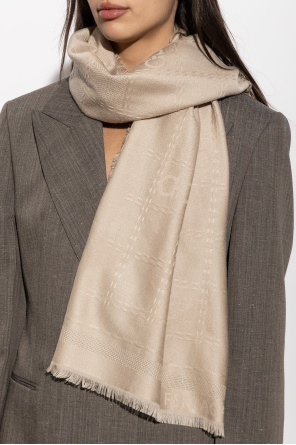 Wool scarf with logo od FERRAGAMO