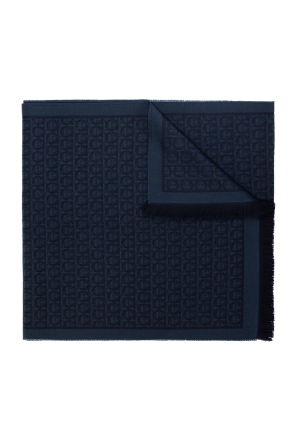 Logo-embroidered scarf