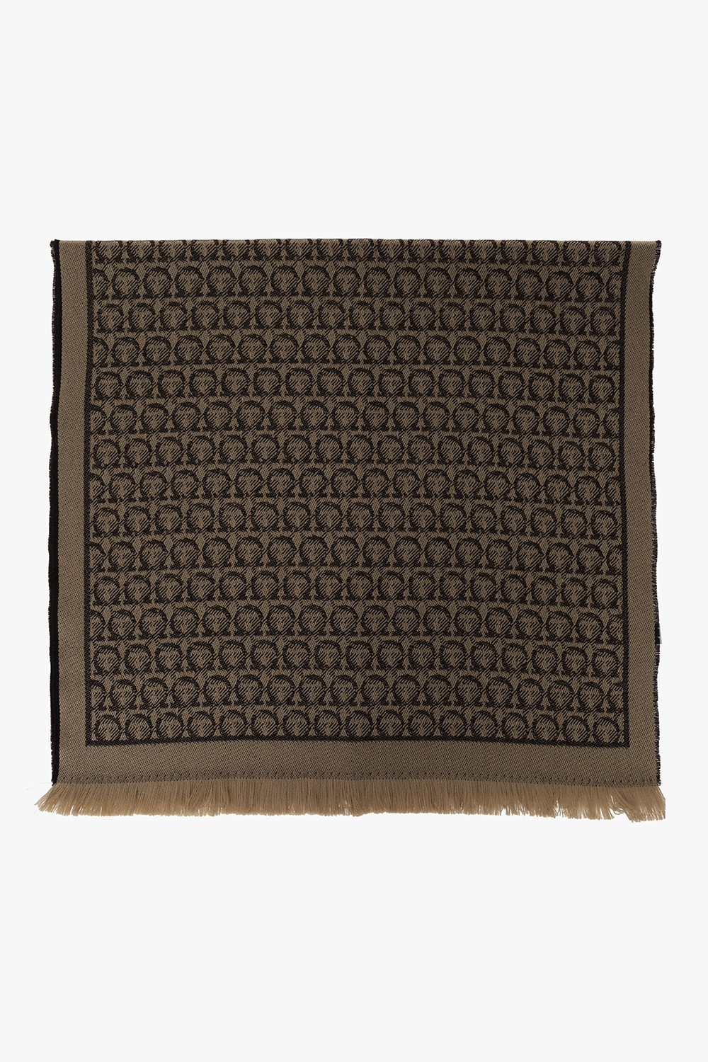 FERRAGAMO Monogrammed wool scarf