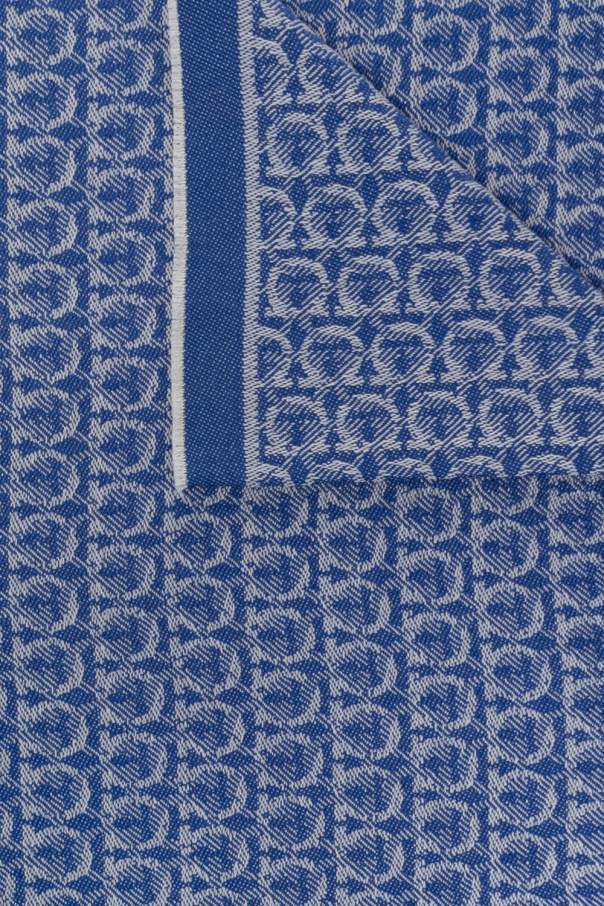 FERRAGAMO Wool scarf with monogram