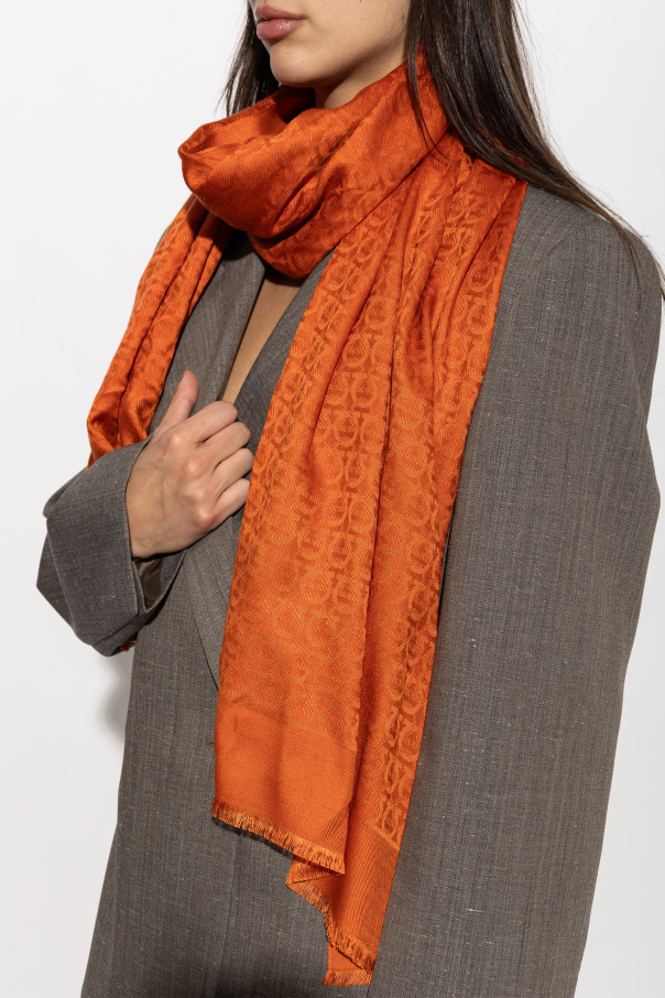 FERRAGAMO Silk scarf with monogram