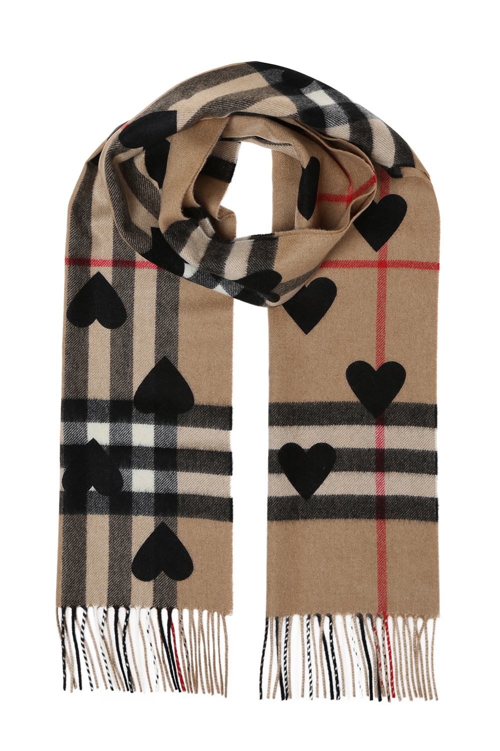 burberry heart cashmere scarf