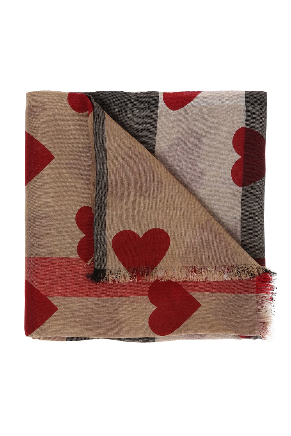 Brown Heart-printed scarf Burberry - Vitkac France