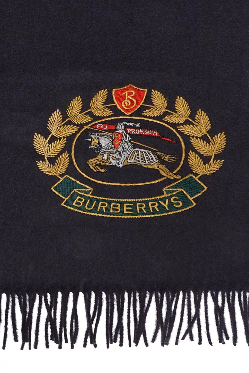 Navy blue Logo-embroidered scarf Burberry - Vitkac France