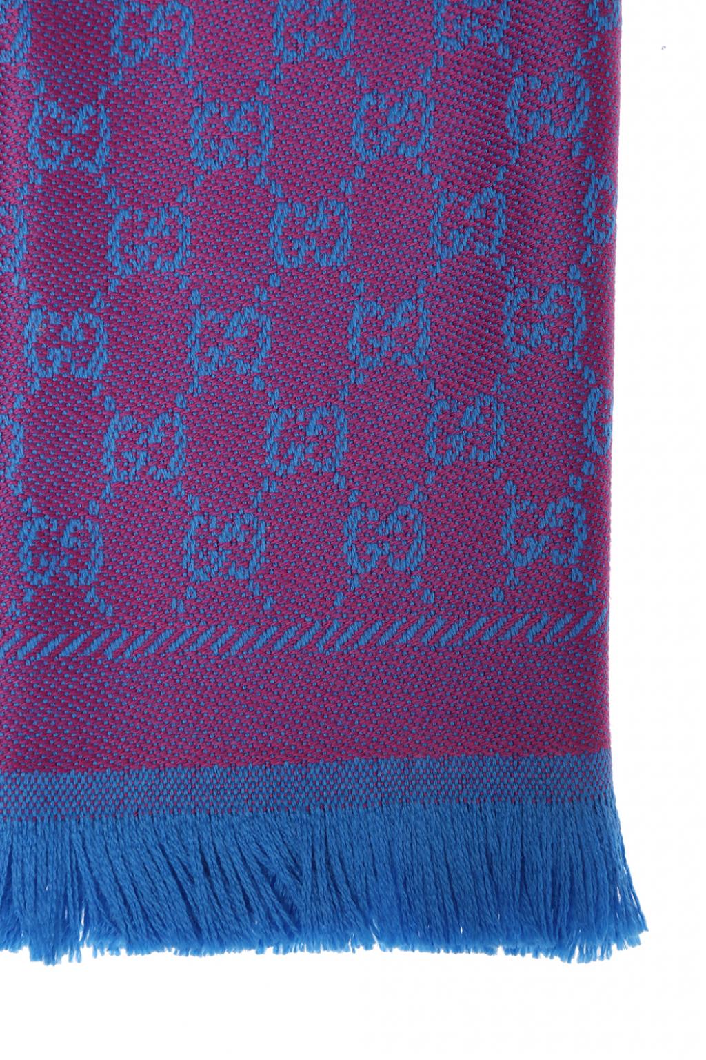 pink and blue gucci scarf