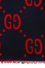 Gucci NAVY BLUE Logo scarf