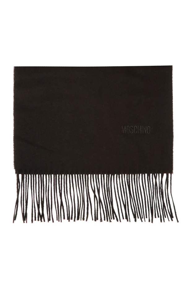 Moschino Wool scarf with logo